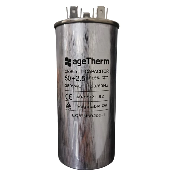 Capacitor de Partida Duplo 50 + 2,5μF 380V – Alto Desempenho para Motores e Equipamentos