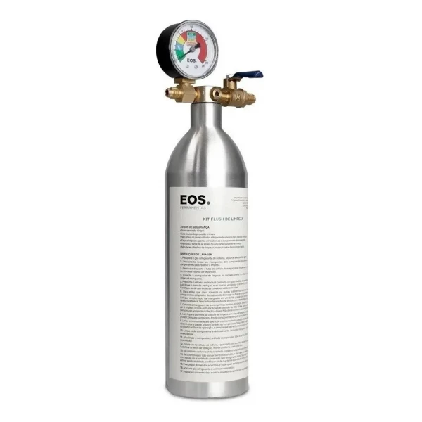 Kit Flush EOS com Garrafa Injetora para Limpeza de Ar-Condicionado com Fluido 141B