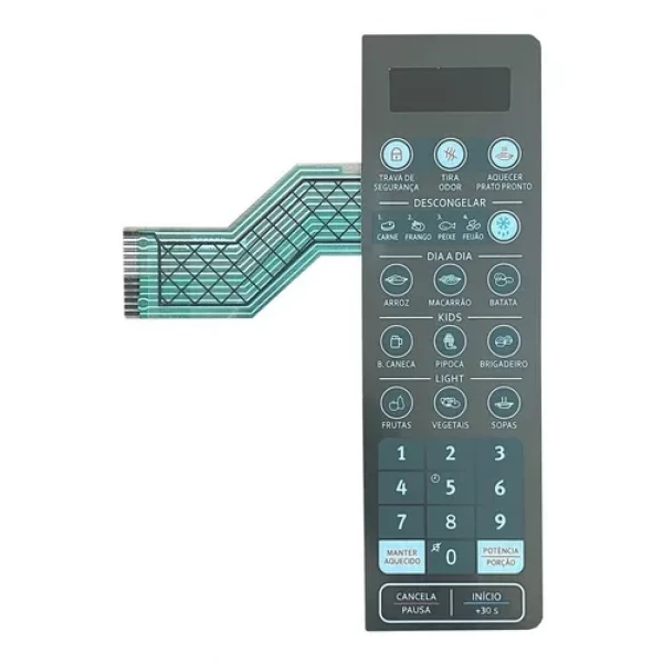 Membrana Teclado Compatível Micro-ondas Electrolux MT30S – Substituição de Alta Precisão