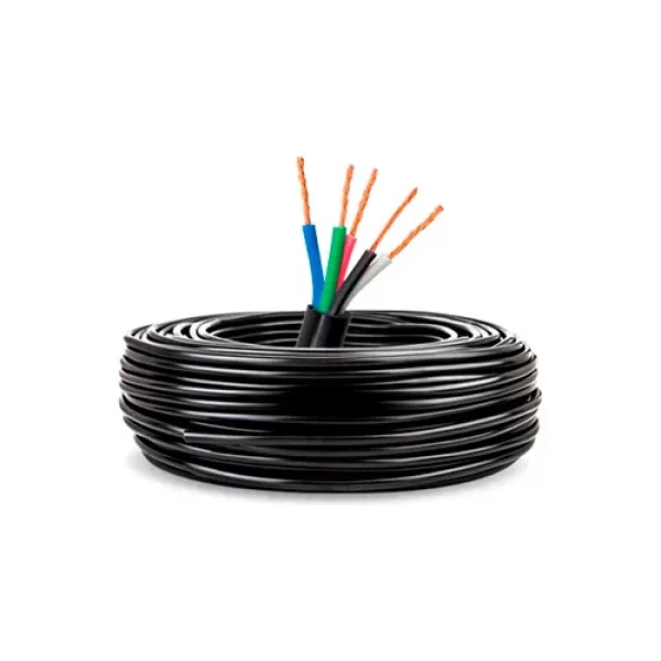 Cabo de Comando Flexível Preto 5x1,5mm – 500V, Ideal para Automação, Comando e Refrigeração - VENDA 5 mts