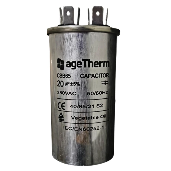 Capacitor de Partida Simples CBB65 20µF 380V – Ideal para Ar-condicionado e Refrigeração