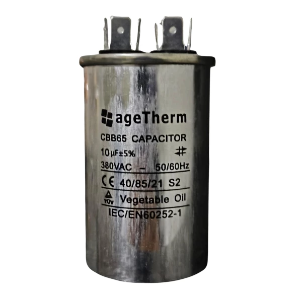 Capacitor de Partida Simples CBB65 10µF 380V – Alta Performance para Ar-condicionado e Refrigeração