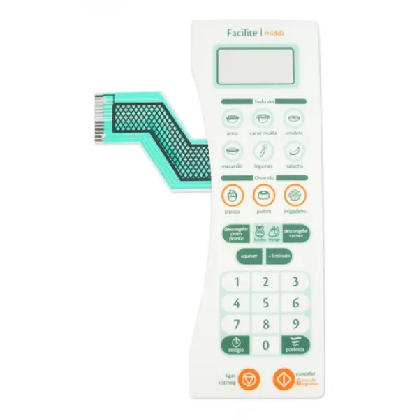 Painel DEC Compatível para Micro-ondas Consul CMS30A/B – Teclado Membrana Adesiva de Reposição