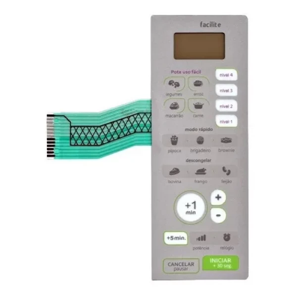 Membrana Compatível para Micro-ondas Consul CMD20AB – Teclado Adesivo de Reposição