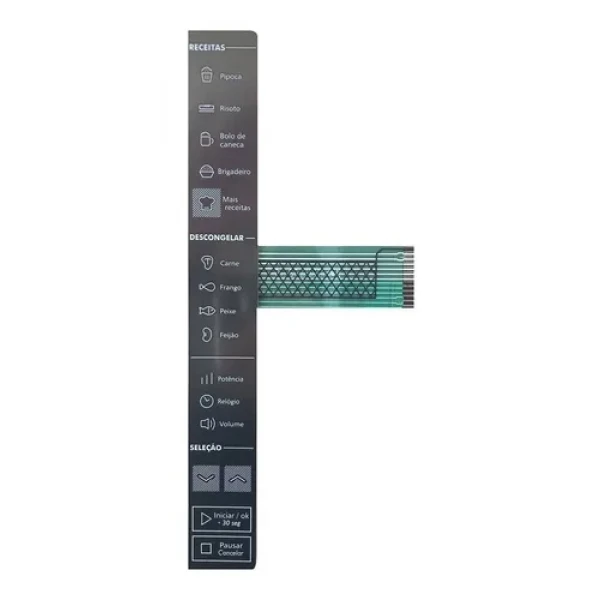 Membrana Teclado Microondas Brastemp Bms45cr Espelhada