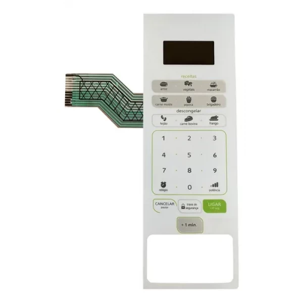 Membrana Compatível para Micro-ondas Consul CMW30 – Teclado Adesivo de Reposição