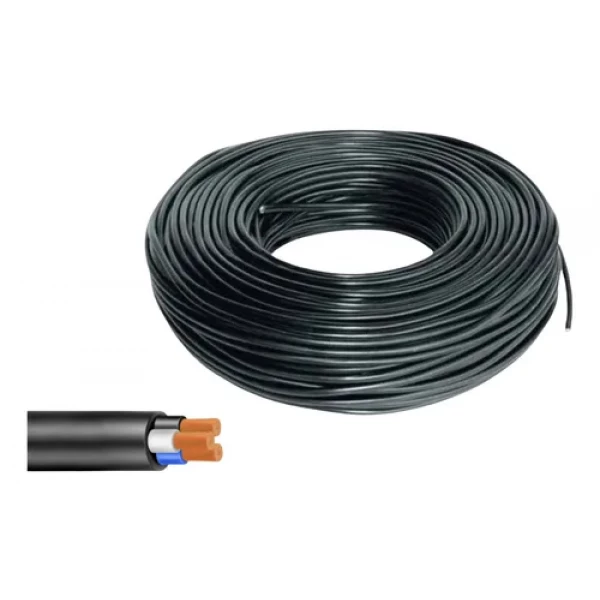 Cabo de Comando Preto 3x1,5mm – Flexível, Isolado, Ideal para Automação e Instalações Elétricas - VENDA 5 mts