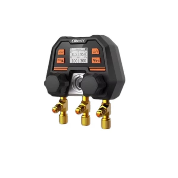 Manifold Digital para Refrigeração Ar Condicionado com Estojo Elitech MS-100