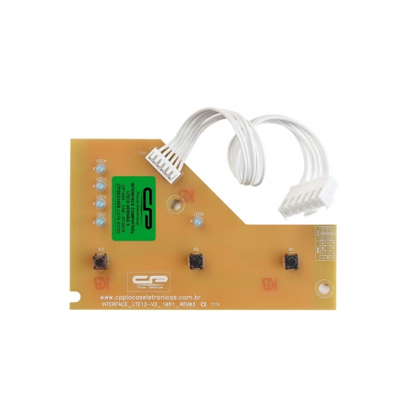 Placa controladora digital de processo compatível lavadora interface LTE12 V3 bivolt