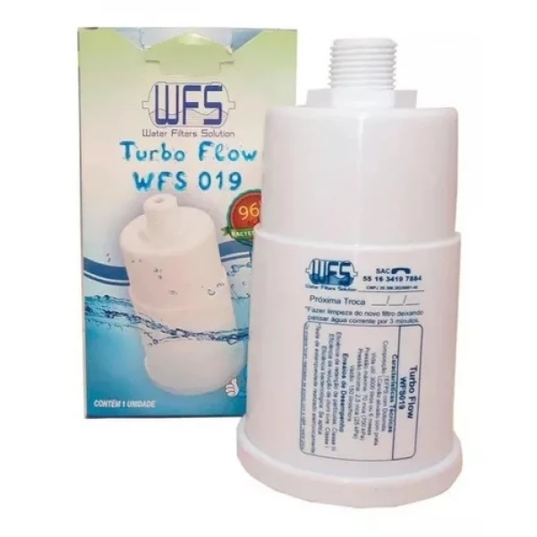 Refil WFS019 Turbo Flow Compatível com Purificadores Aqualar AP200, Acquaplus 200 e Planeta Água FIT 200 – 3000L, Classe III