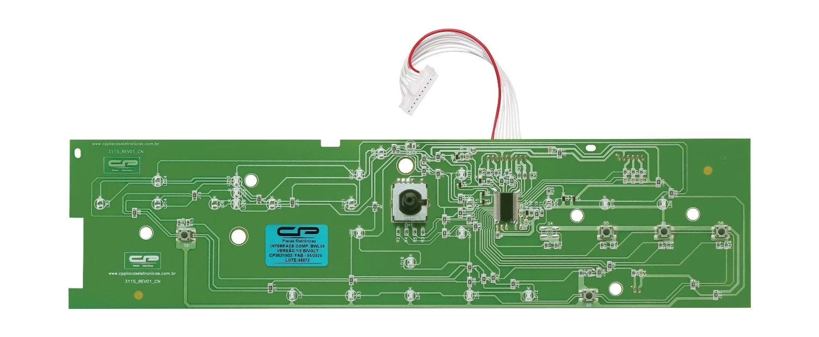 Placa controladora digital de processo compatível lavadora interface BWL09B V1/2 bivolt