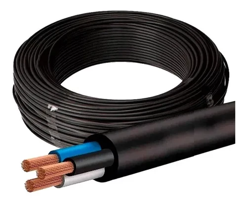 Cabo de Comando Preto 3x2,5mm – Alta Capacidade, Flexível, Ideal para Automação e Refrigeração - VENDA 5 mts