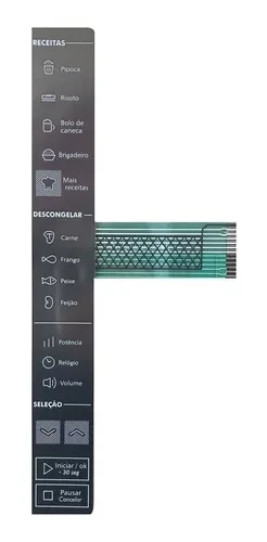 Membrana Teclado Microondas Brastemp Bms45cr Espelhada