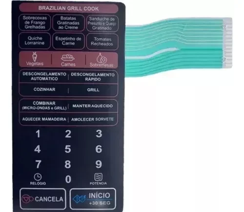 Membrana Teclado Micro-ondas LG MH7047 – Compatível