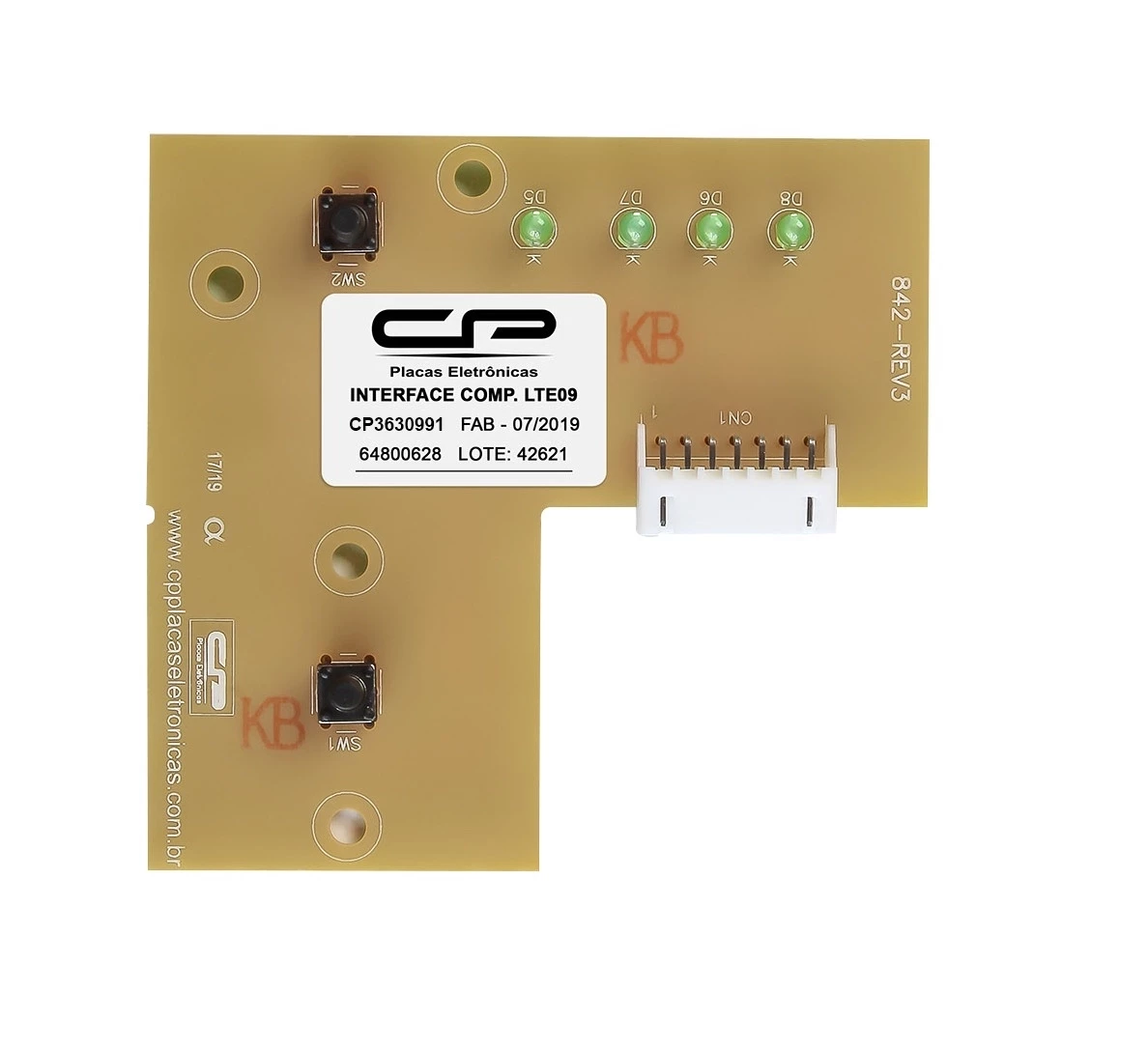 Placa controladora digital de processo compatível lavadora interface LTE09 bivolt