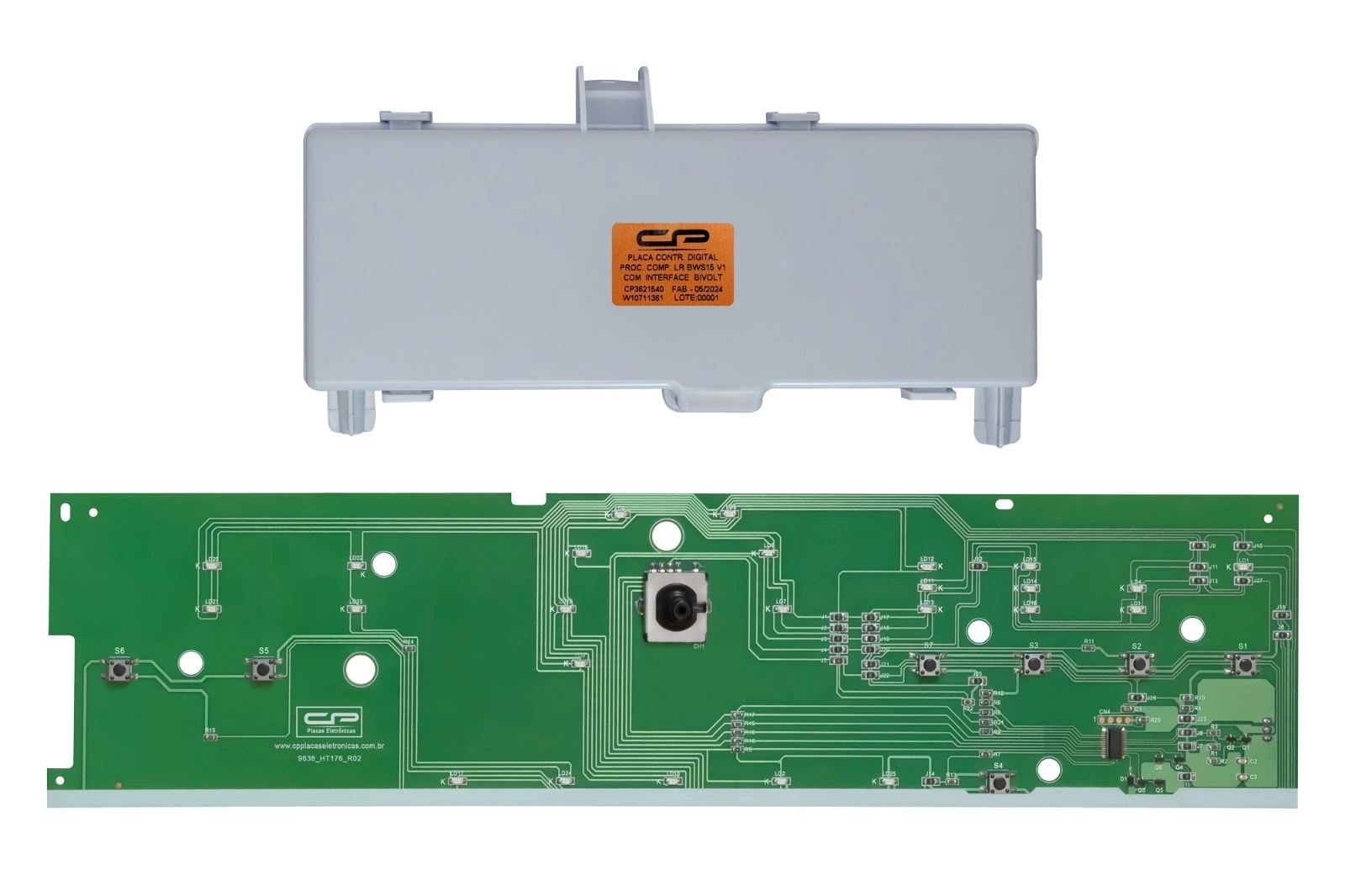 Placa Controladora Digital Bivolt Compatível com Lavadora Brastemp BWS15 Versão 1 – CP 3621540