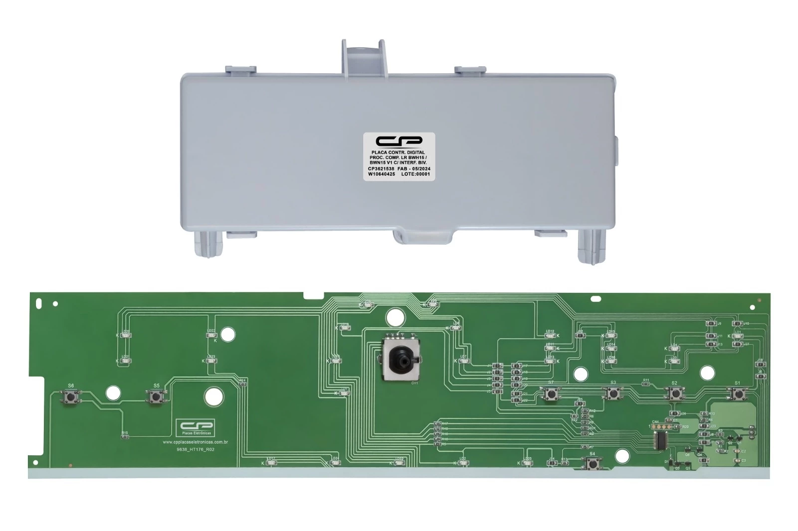 Placa Controladora Digital Bivolt Compatível com Lavadoras Brastemp BWH15/BWN15 Versão 1 – CP 3621538