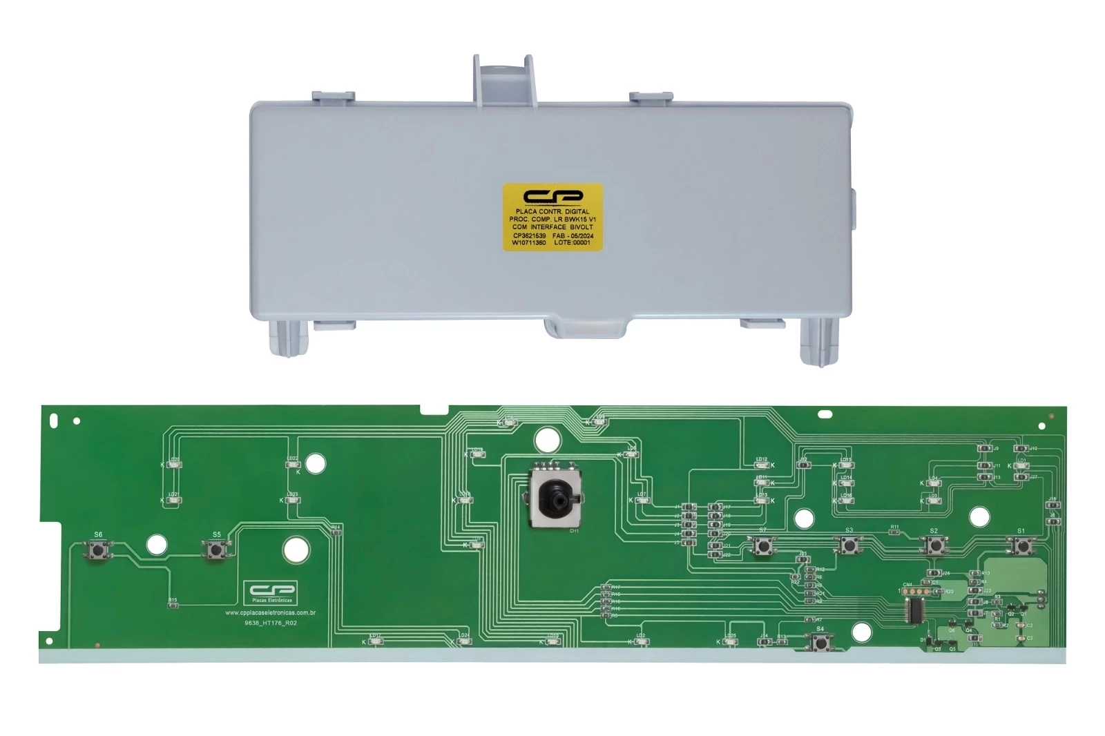 Placa Controladora Digital Bivolt Compatível com Lavadora Brastemp BWK15 Versão 1 – CP 3621539